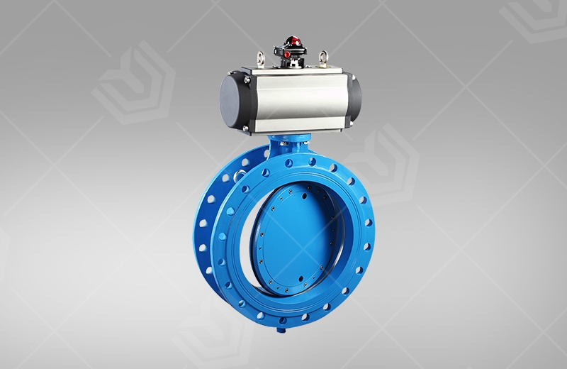 Pneumatic Flanged Eccentric Butterfly Valve