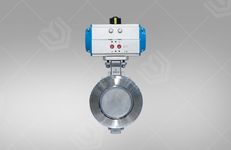 Pneumatic high performance butterfly valve