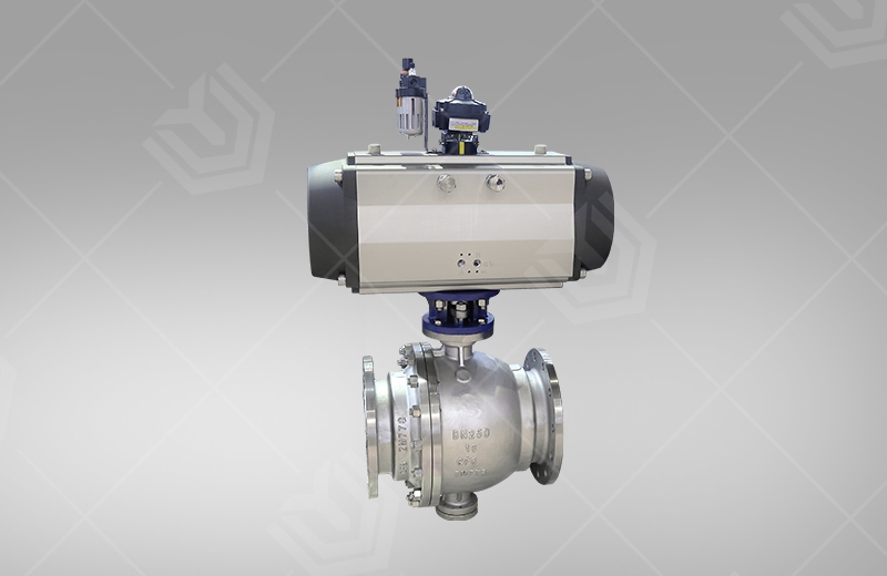 Pneumatic stainless steel fixed ball valve