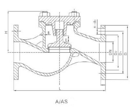 Marine flange cast steel check valve(圖1) Marine flange cast steel check valve(圖1)